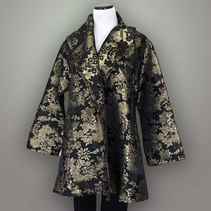 Bryn Walker Black & Gold Floral Mettalic Jacket